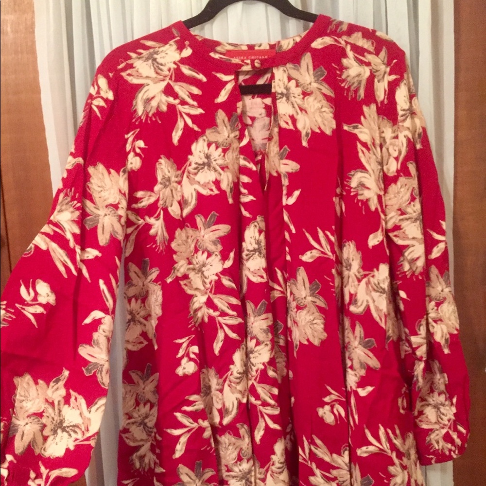 Flowy/Tunk Akira Red Flowered Dress